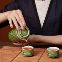 Bamboo Kung Fu Tea Set ( 1 Pot with 2 Cups )