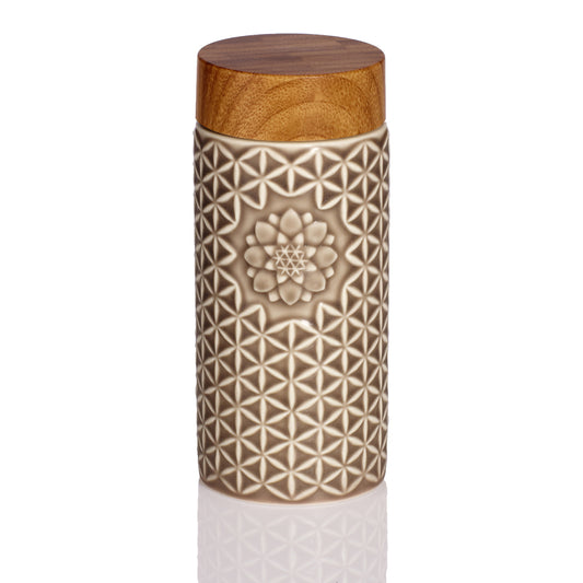 Flower of Life Travel Mug ( Mocha Brown)
