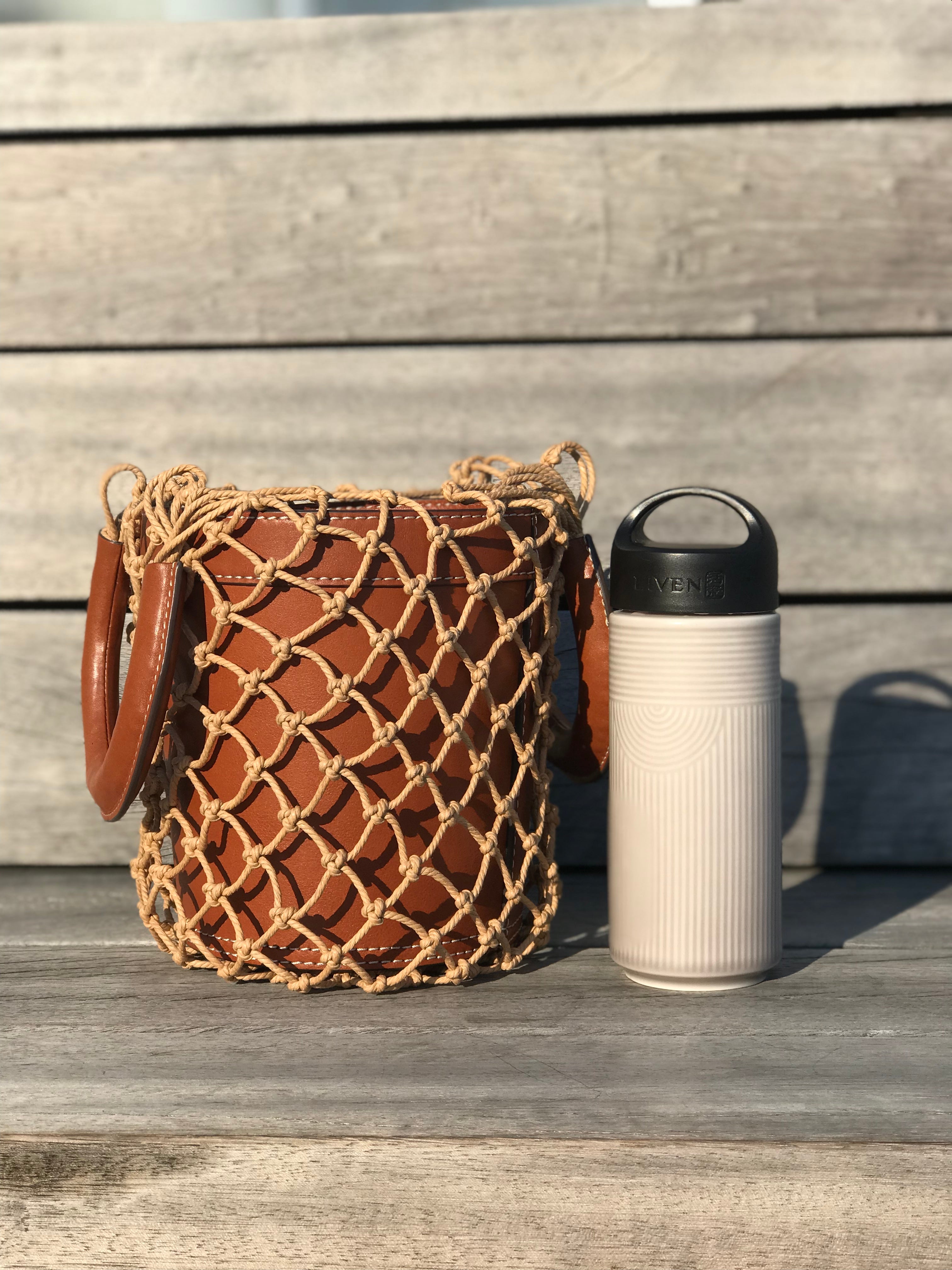 Leather Water Bottle Holder Dark Walnut | Kodiak Leather Co.